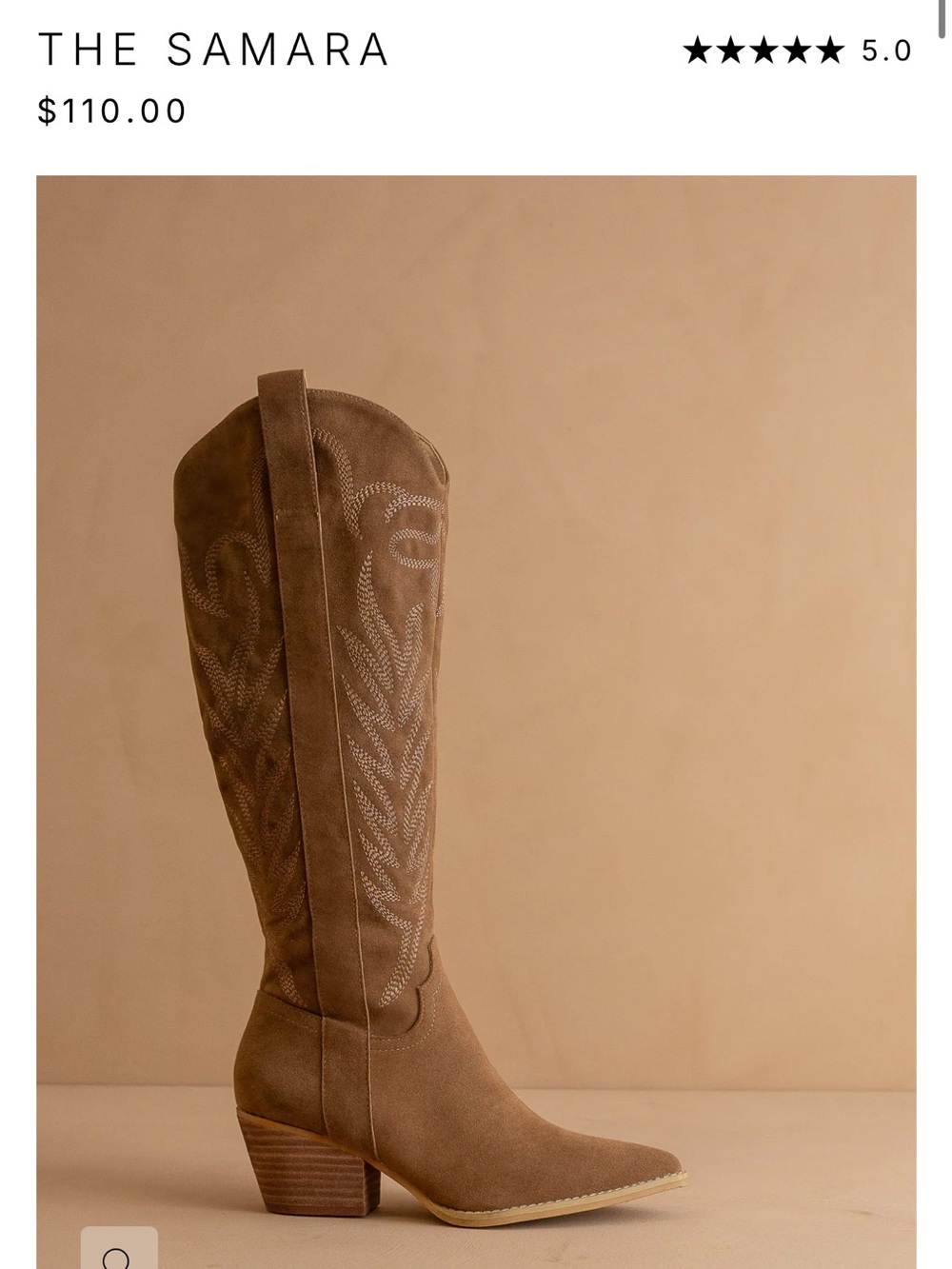 Oasis Society - The Samara Knee High Brown Cowboy Boots